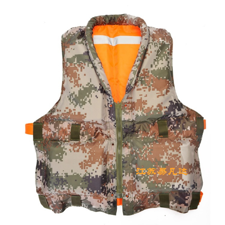 軍訓專用救生衣,雙面穿迷彩便攜可拆卸87式游泳救生衣